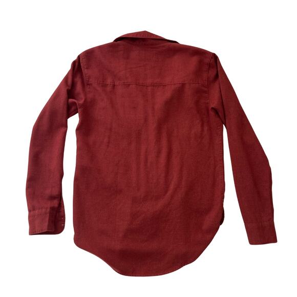 Abercrombie & Fitch Rust Long Sleeve Button Down Boyfriend Shirt - xs - Picture 7 of 9